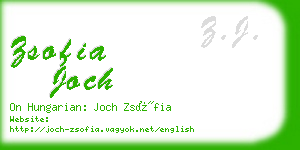 zsofia joch business card